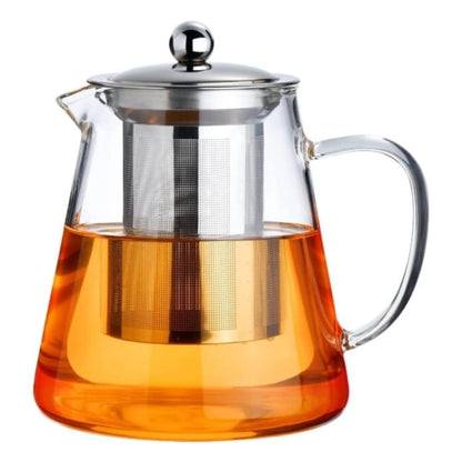 Stovetop Safe Glass Kettle | Glass Teapot with Stainless Steel Infuser