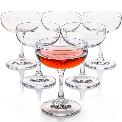 Vintage Coupe Glasses for Cocktails & Champagne - 180Ml
